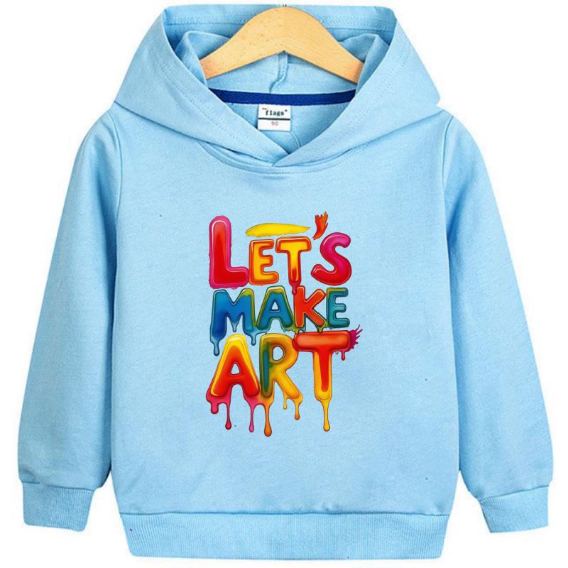 Bunter Graffiti-Kunst-Hoodie für Kinder - Unisex Freizeitjacke mit Farbdruck