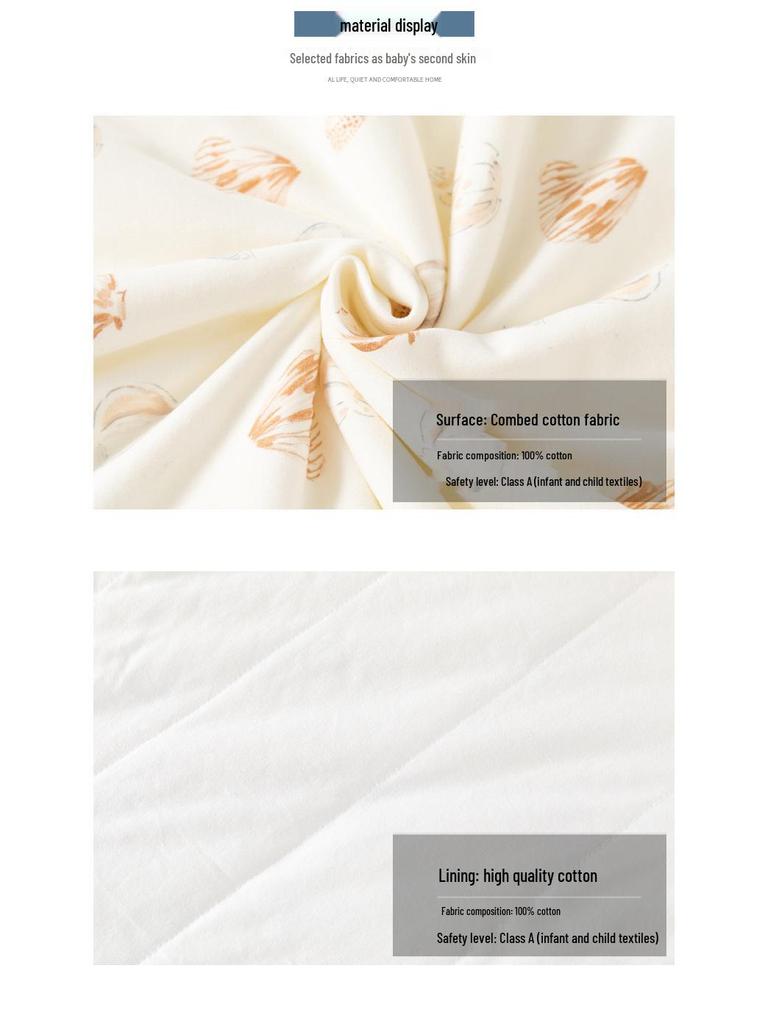 Newborn Pure Cotton Swaddle Blanket - 60g Lightweight Baby Quilt for Spring & Autumn