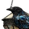 Halloween Crow Lantern Suncatcher Decoration Acrylic 2D Flat Window Hanging Decoration Raven Hanging Ornament Halloween Decor