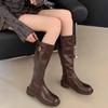 Mid-calf Square Heel Modern Boots Winter Round Toe Women's Shoes on Sale 2024 Low Heel Belt Buckle Concise Women's Boots