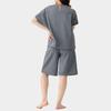 Venex Recovery Move Short Sleeve and Pants Heather Size General Medical Device Recovery Wear Women's Set, Gray, L,