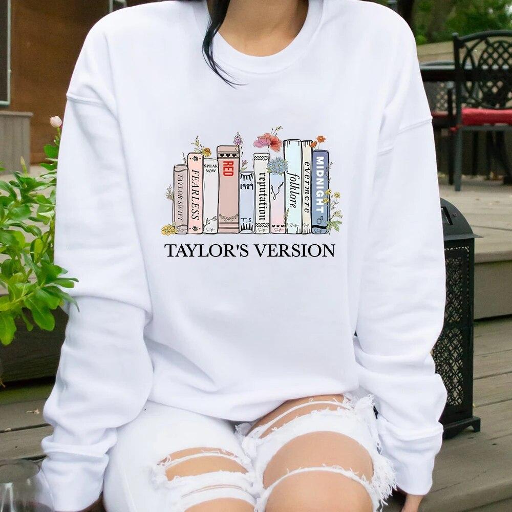 Retro Taylor's Version Sweatshirt Eras Tour 2023 Hoodie Music Album Midnights Folklore Jumper Taylor Fans Crewneck Sweatshirts Unisex Hoodie
