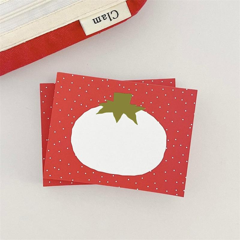 50Sheets Korean Retro Cartoon Tomato Memo Pad Journal Stationery Wall Deco Message Paper To-do List Easy Tear Pocket Notepad