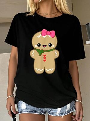 Gingerbread Man Women   Girl Funny T Shirt Funny Unisex