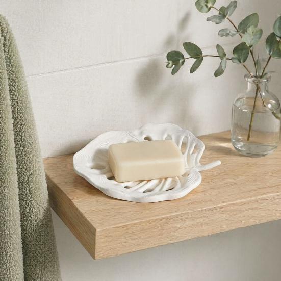 Travel Soap Holder Self Draining Dish, Tortoise Shell Bamboo Shape, Durable PLA Keep Shower Organizer Dry Extend Life Tray, for Bathroom And