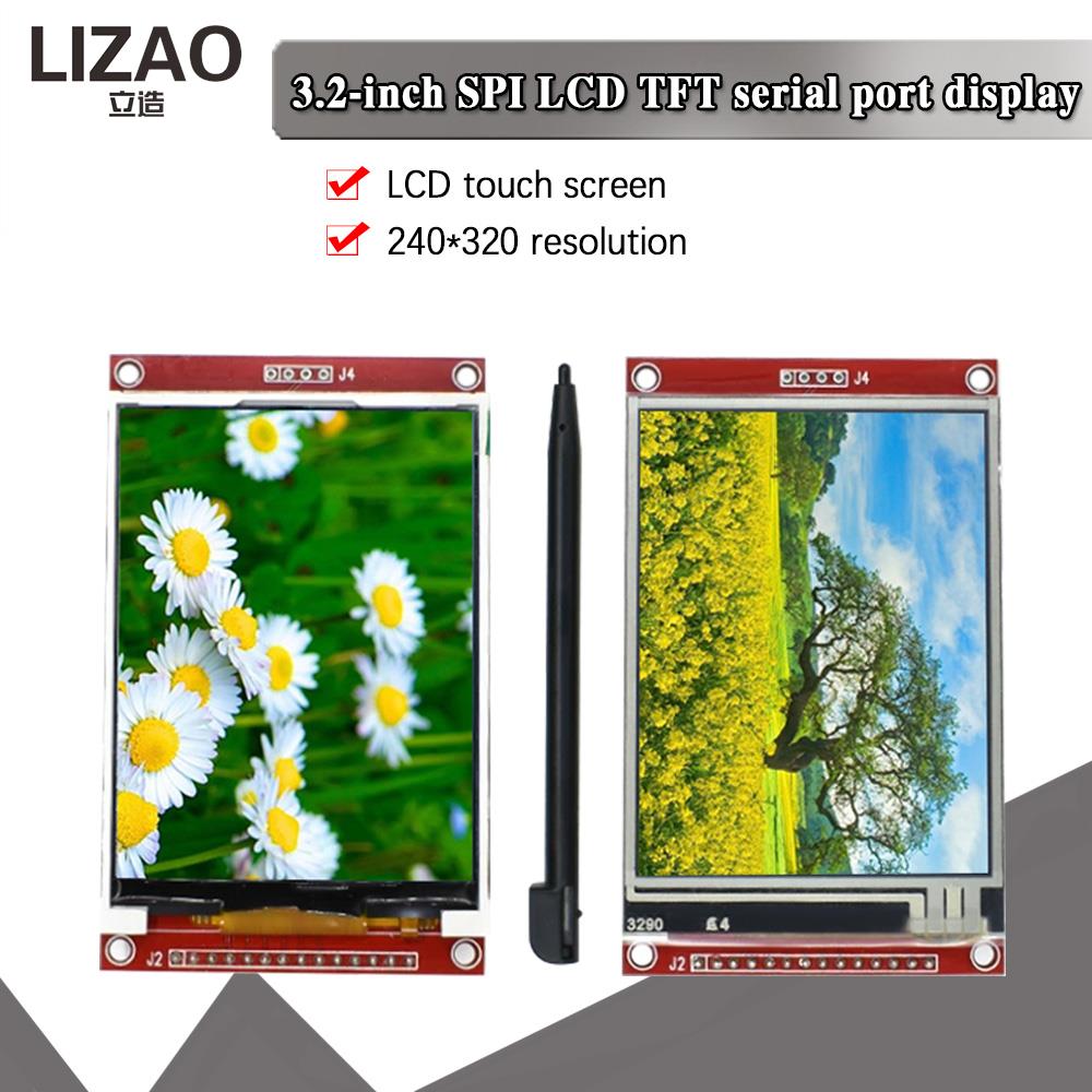 LIZAO 3.2" SPI Serial Color TFT LCD Display 320x240 Touch Panel ILI9341 Driver Module for STM32 Arduino Developmen