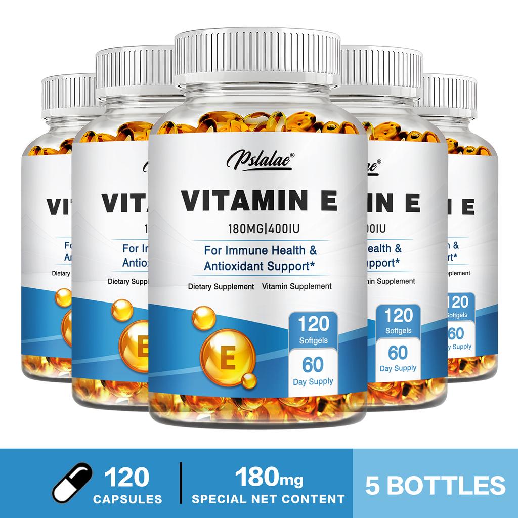 Pslalae Vitamin E Supplement 180 Mg, Supports Immune Health, Antioxidant Benefits, Suitable for Both Men and Women.