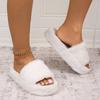 Fashion 2024 New Women Warm Fashion Simple Flat Heeled Slippers Women Casual Versatile Comfortable Indoor Winter Slippers Slides Women