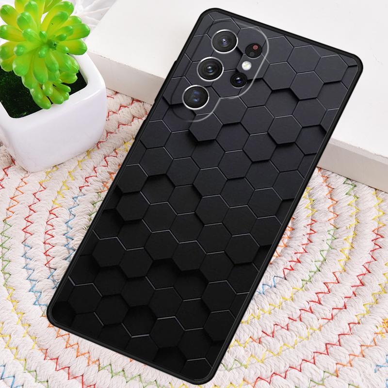 3D Hexagonal Lights soft Phone Case for Samsung Galaxy note 10 pro S26 Ultra S23 S24 FE S25 S21 S22 PLUS shockproof Cove