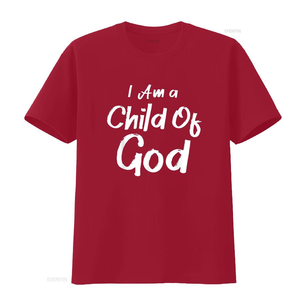 Christian I Am A Child Of God Withstand T Shirt vintage Washed homme Stretched Top For Everyday Wear Slightly Comfortable