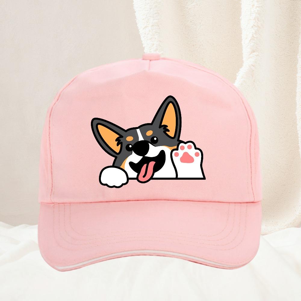 Cute corgi baseball cap for Unisex and Women outdoor travel hiking sunscreen hat leisure adjustable Hip Hop Hat for Adult