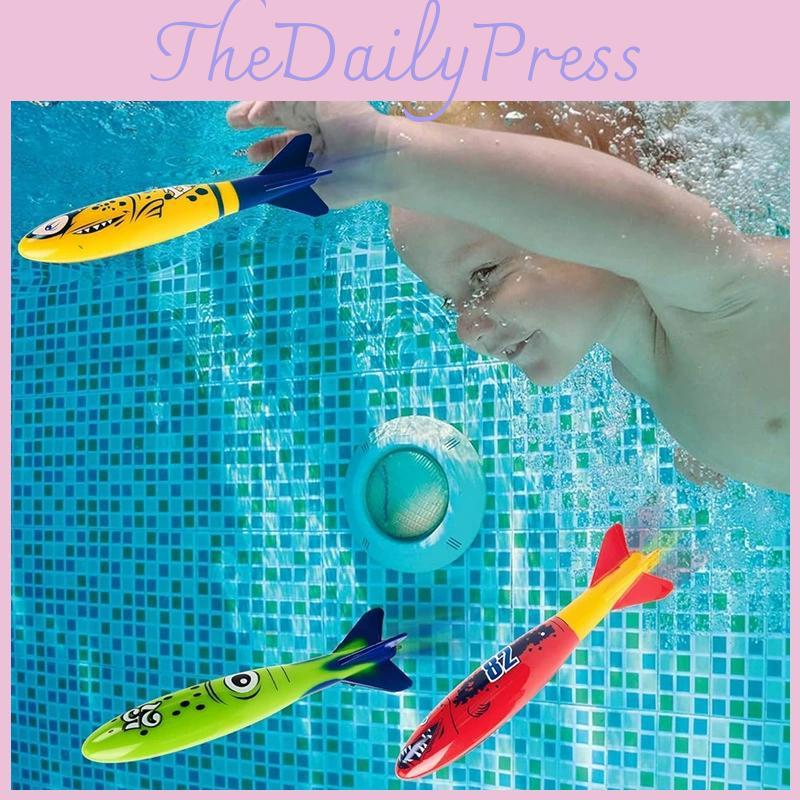 Kids Floating Rings Torpedoes Swimming Playset For Water Training And Early Education