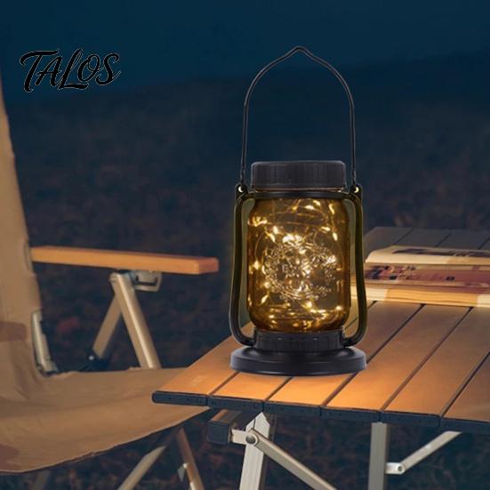 Solar Powered Lamps 1/2Pcs Camping Lantern, Waterproof Rechargeable Super Bright LED Garden Lights Lamp, Outdoor Emergency Hiking Tent Hanging Light