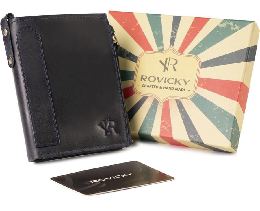 Large retro wallet with two coin pockets - Rovicky