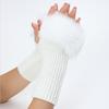 1 Pair Sleeves for Women Y2k Accessories Arm Warmers Fingerless Gloves Knit Soft Winter Arm Guard Cute Burgundy Sleeve Holder
