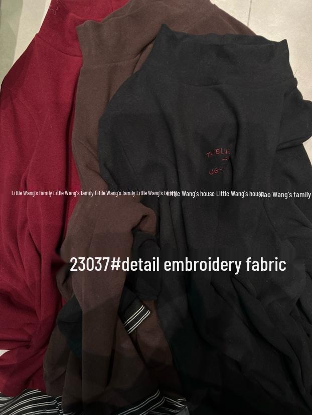 Xiao Wang's Winter Korean Loose Fit Plus Size High Neck Letter Faux Two-Piece T-Shirt