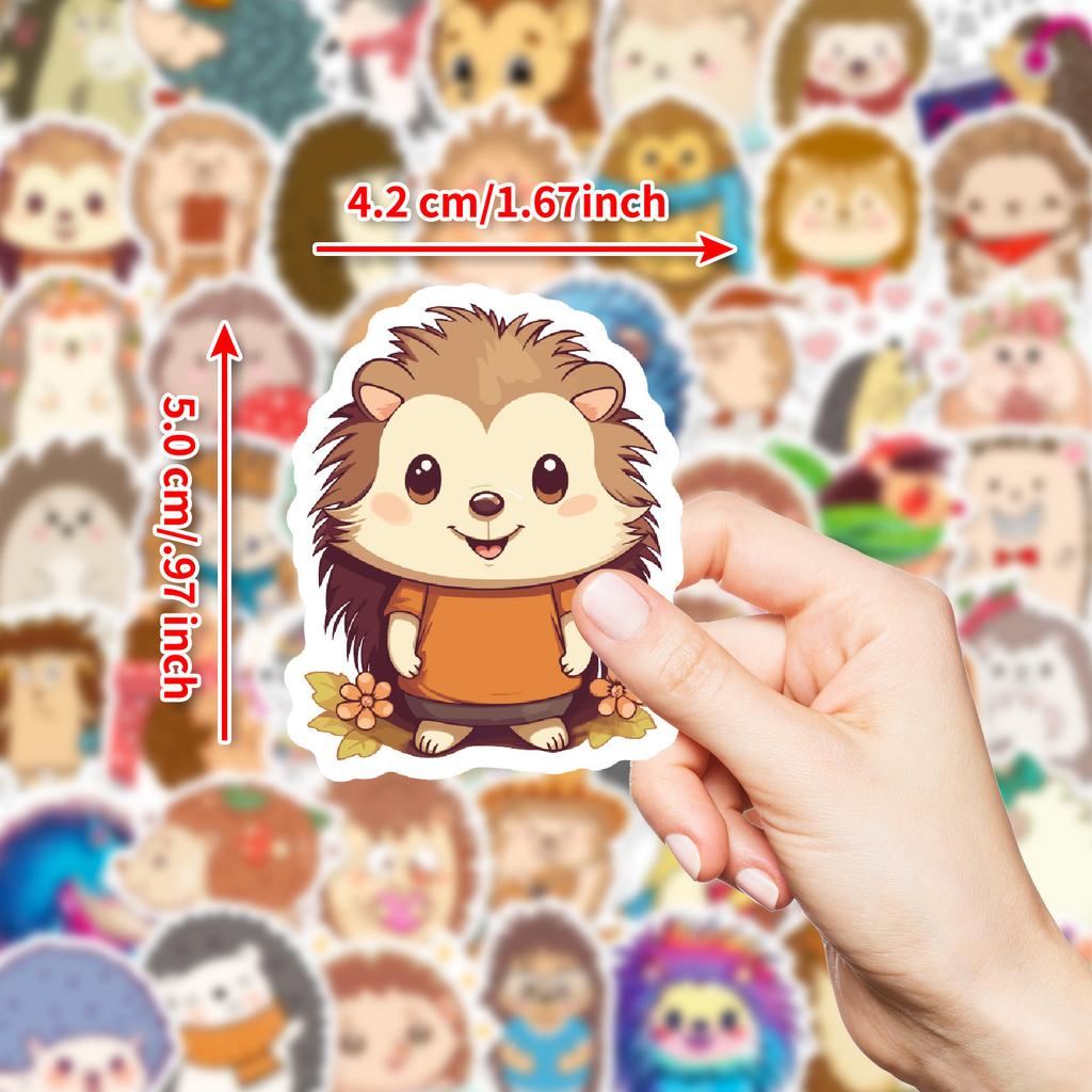 50 Cute Cartoon Different Styles of Small Hedgehog Stickers Hand Account Suitcase Water Cup DIY Decoration Stickers