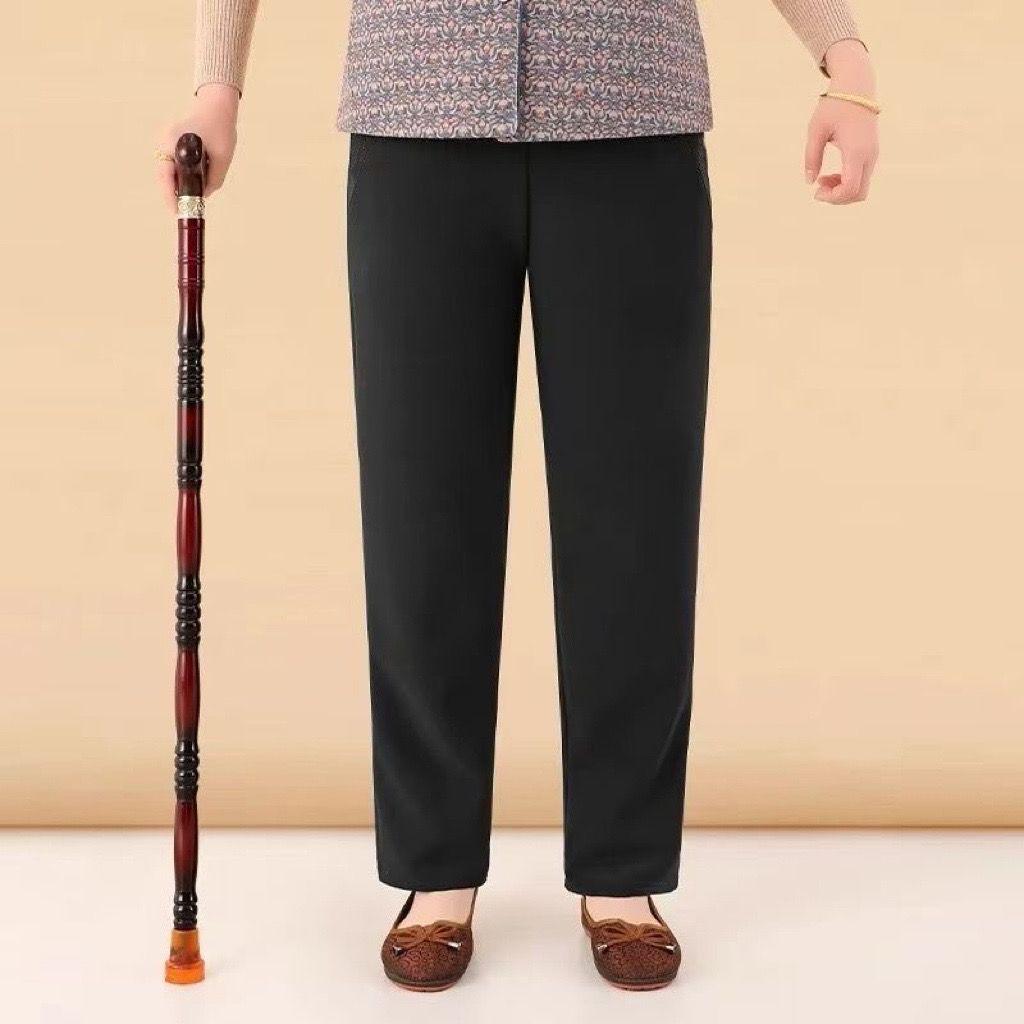 

Women s Plus Velvet Thickened Lambswool Pants: Winter Loose Fit for Elderly XL for 80-100 jin