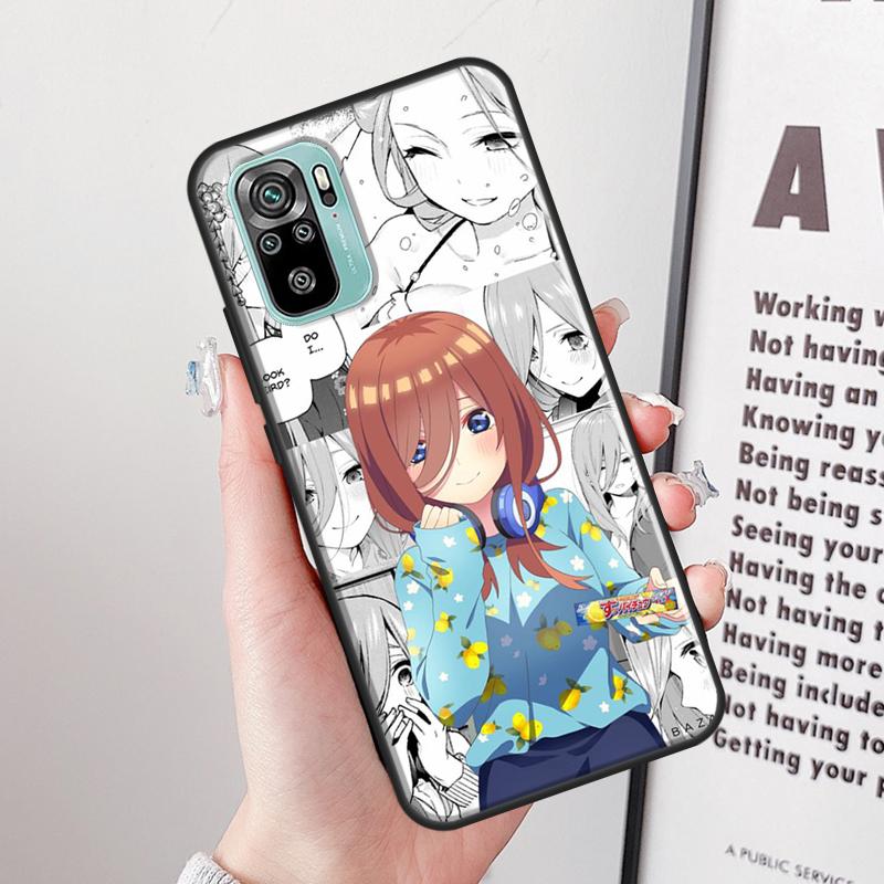 

Чохол для телефону Nakano Miku manga для Xiaomi Redmi Note 11 Pro 8 9 10 Pro 9S 10S Redmi 10 9 9A 9C 9T Shell Redmi 7