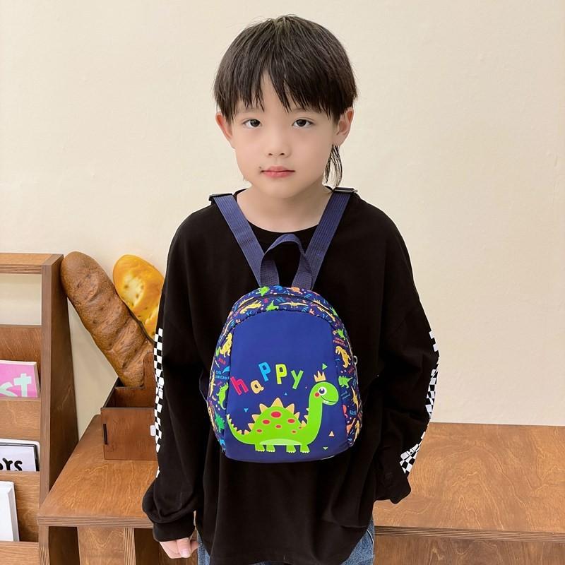 Cartoon Car Dinosaur Printed Backpack Oxford Fabric Texture For Use Nursery