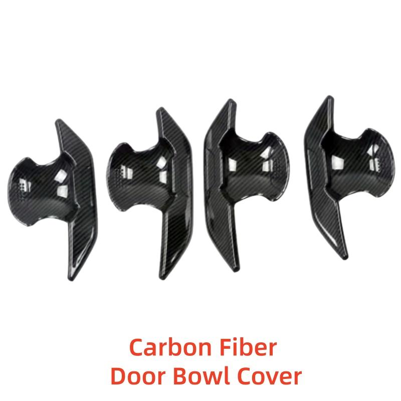 ABS Plastic Carbon Car Upgrade Accessorie Plated Exterior Door Handle Bowl Covers Trim Paste Style For Toyota RAIZE