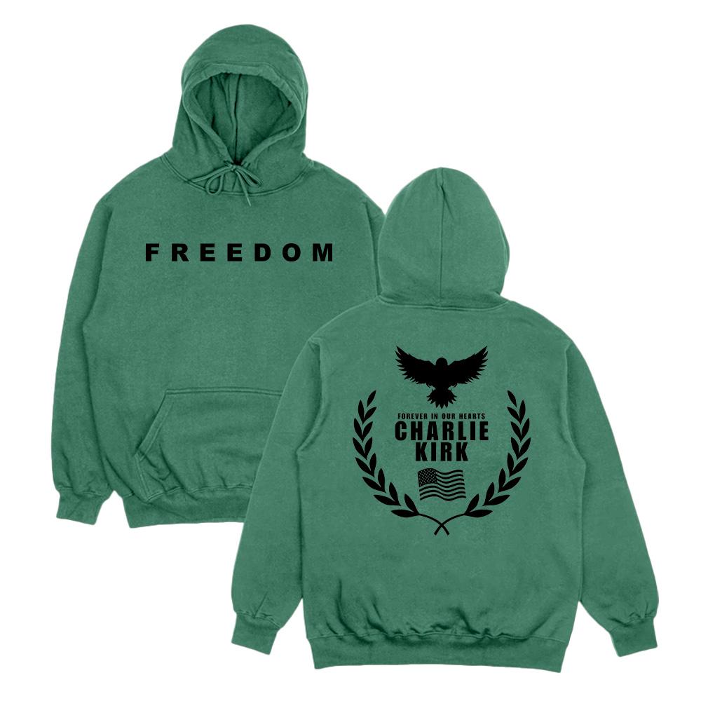Tribute Charlie Kirk Freedom Hoodies Frau Mann Neu Ästhetische Pullover Herbst Langarm Kapuzenpullover Übergroße High Street Sweatshirts