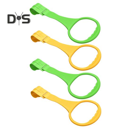 

4 шт. детские кольца для подтягивания для упражнений на ходьбу, простая установка, детские кольца для вставания в тренажерный зал, симпатичные детские подвесные кольца для детской кроватки для координации младенцев зелёный/жёлтый