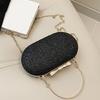 PU Leather Glittering Evening Bag Wedding Crossbody Handbag Purse for Parties
