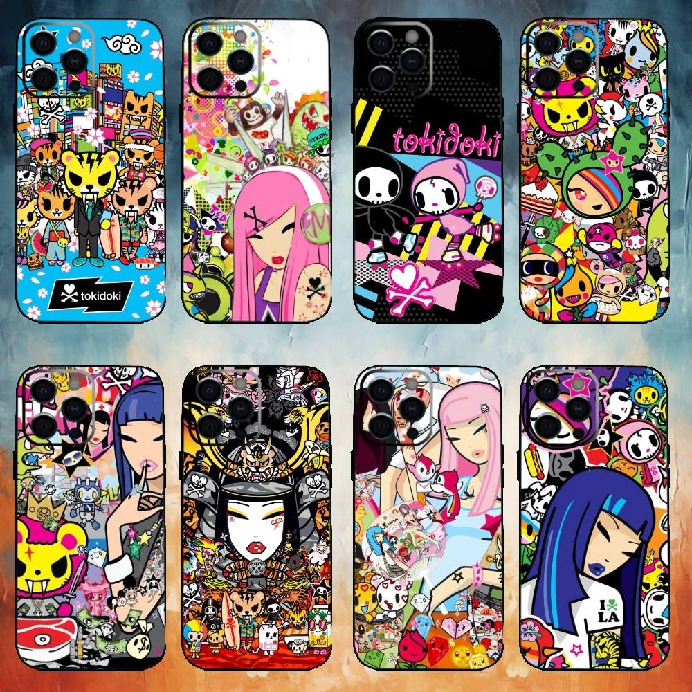 T-Tokidoki Comic Art Phone Case For iPhone 17,16,15,14,13,12,11 Plus,Pro,Max,XS Silicone Soft Cover
