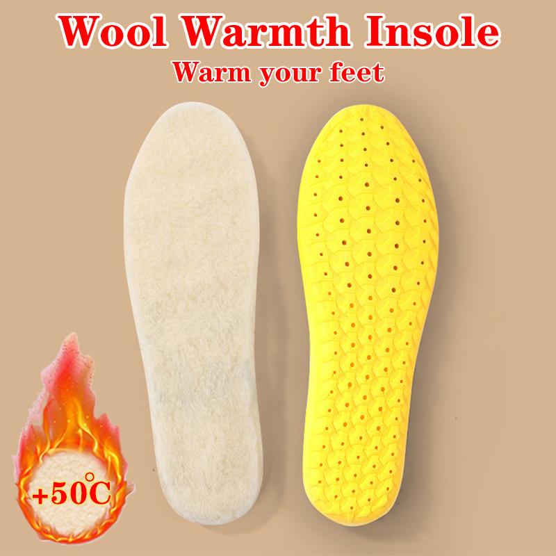 

Lambswool Insoles Real Wool Self Heated Thermal Warm Shoes Pad Winter Thickened Plush Anti-bacterial Anti-odor Soft Feet Insoles EU35-36 (23cm)