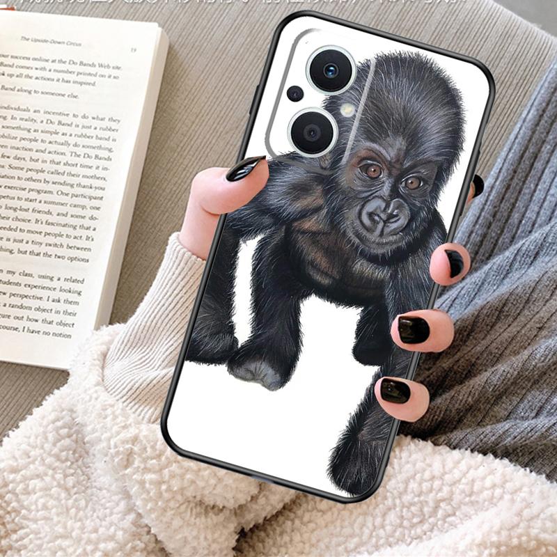 Monkey Gorilla Ape Baby Case For OPPO Reno 12 F 13 13F 11F 8T 7 8 10 Pro OPPO Find X8 Pro X6 X3 X5 Lite Cover Fundas