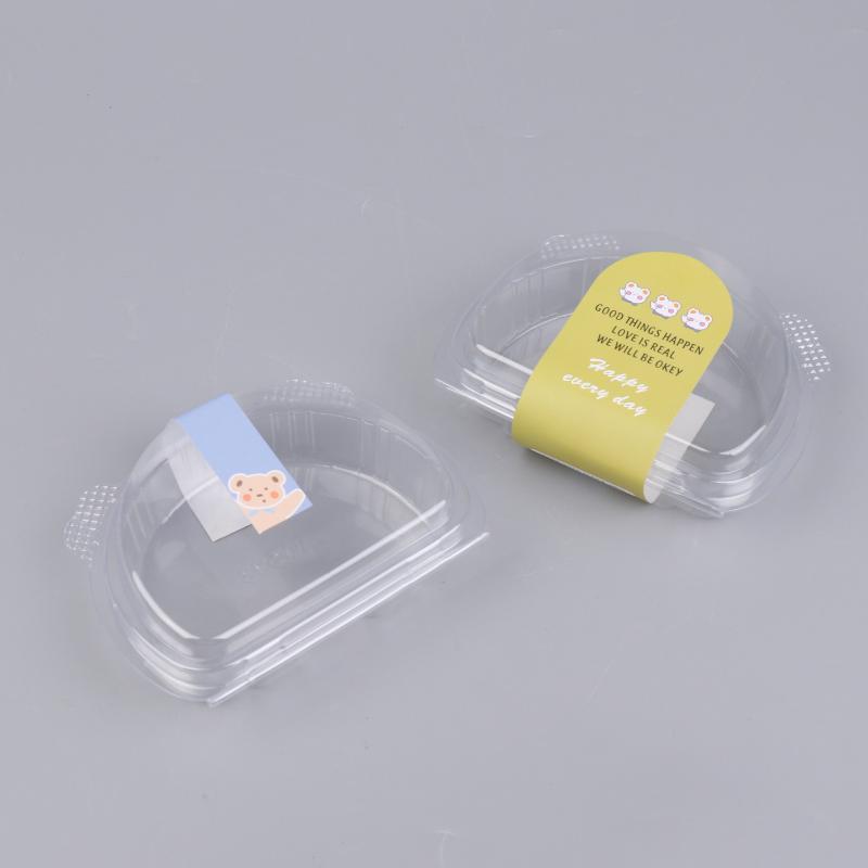 50Pcs Mousse Cake Box With Lid Swiss Roll Dessert Packaging Boxes Wedding Birthday Baby Shower Party Food Storage Containers
