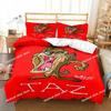Set di biancheria da letto con stampa 3D del diavolo della Tasmania, completo di federa e copripiumino, morbido, per letto singolo, matrimoniale, queen size e super king size.