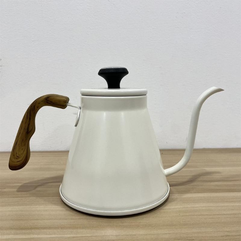Edelstahl Schwanenhalskessel 1,2L mit Thermometer und Hitzebeständigem Griff für Präzision beim Kaffeeaufgießen