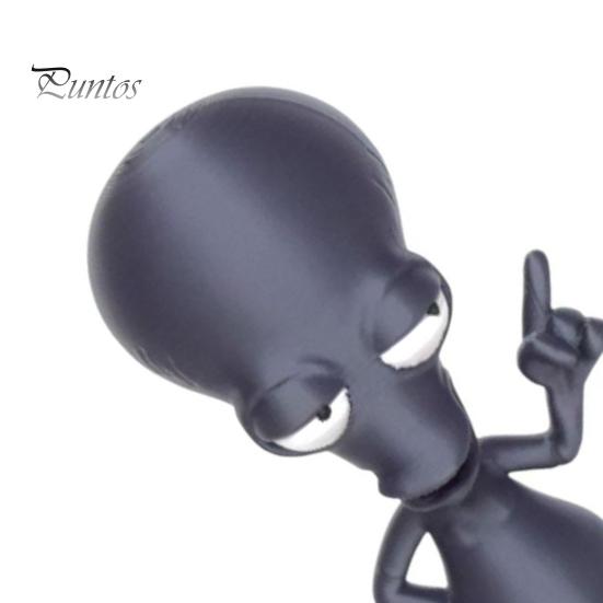 Decorative Alien Figure 3D Printed Ornament, Funny Figurine, Collectible Big Head Novelty Home Ornament Statue for Desk Shelf Decor, Lovers