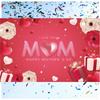Polyester Happy Mother’s Day Backdrop I Love You Mom Hanging Banner  Photo Booth