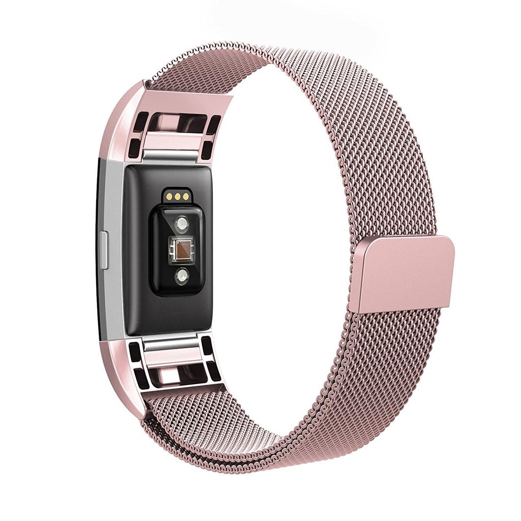 For Fitbit Charge 2 316 Stainless Steel Milanese Watch Band Strap with Magnetic Buckle