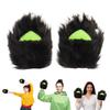 Guantes de Garra de Gato de Piel Sintética Patas Therianas Patas de Peluche Fursuit Patas Halloween Cosplay Disfraz Animal Patas de Zorro Manopla Mujeres Hombres
