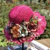 Handwoven Hollow Rose Flower Straw Hat Female Summer Small Fresh Pastoral Lace Strap Big Eaves Beach Hat