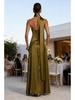 2026 European & American Women's Sexy Slimming Bodycon Backless Bandeau Waist-Cinching Evening Long Dress
