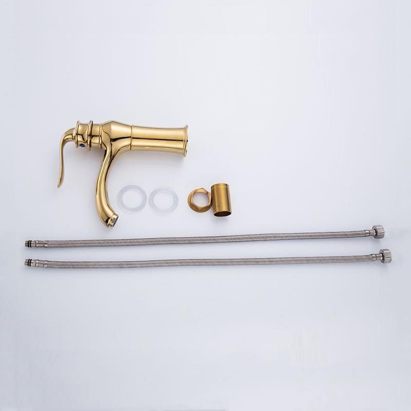 Luxus Waschtischarmatur Moderne Badezimmer Waschtischarmatur Gold Heiß Kalt Mischbatterie Waschtischarmatur Einhebel Küchenzubehör