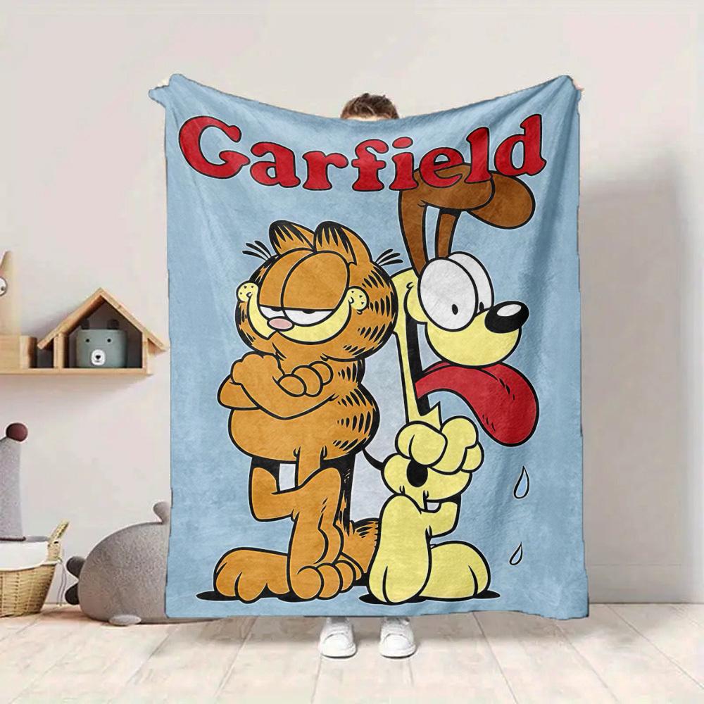 1ks flanelová deka Garfield Pes, měkká, šetrná k pokožce, s digitálním potiskem, různé velikosti k dispozici pro rodinu, přátele, narozeniny