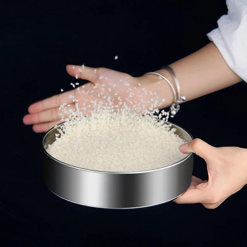 Stainless Steel Rice Flour Sieve 14 Mesh Thickened Sesame Baking Tools Holding Ultrafine Flours Sift Kitchen Cake Accesories