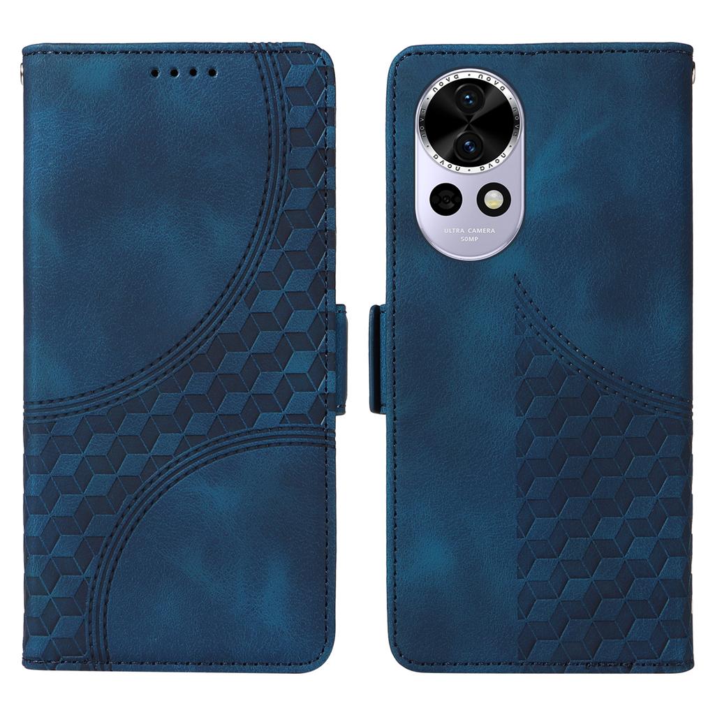 For Huawei Nova 13 5G/nova 12 5G Case PU Leather Phone Cover Rhombus Starry Imprinted