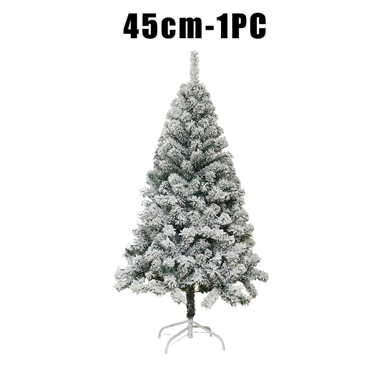 Flocked Christmas Tree PVC Artificial Pine with Realistic Snow Effect White Snow Covered Xmas Tree for Shop Window Display