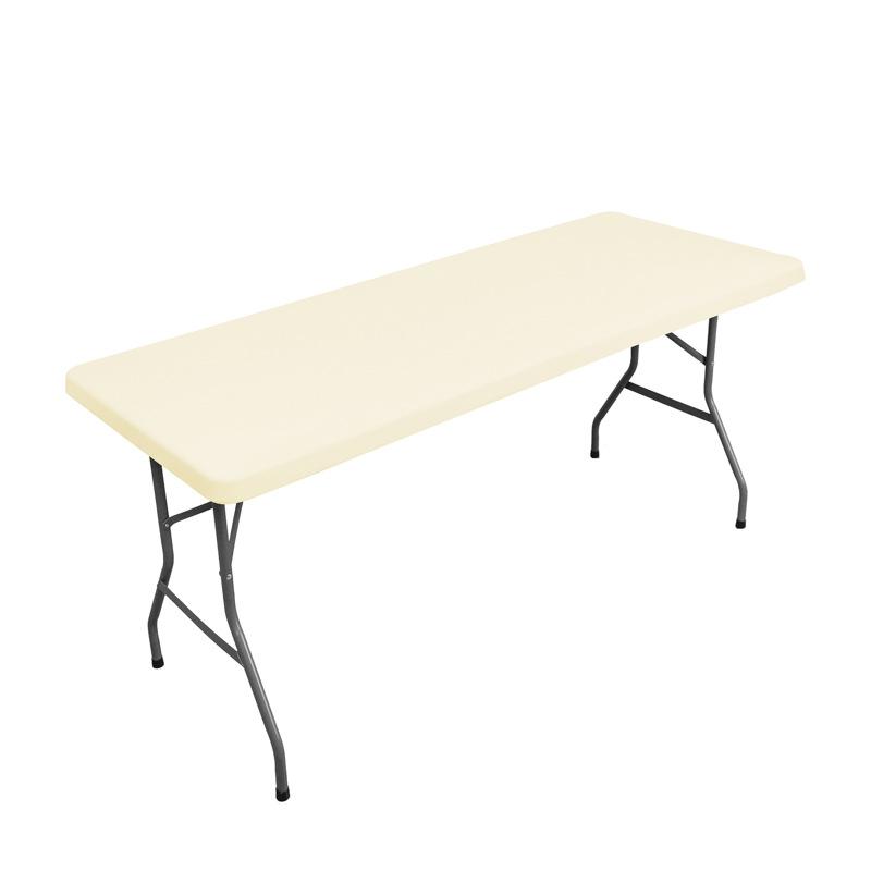 Stretch Fabric Rectangle Cloth Table Top Cap Fitted Covers for Feet Washable Polyester Elastic Home Banquet Picnic Wedding Exhibition Show 30 x 72''