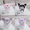 Adorable Plush Kuromi Doll Soft Stuffed Toy Cute Cat Keychain For Girls