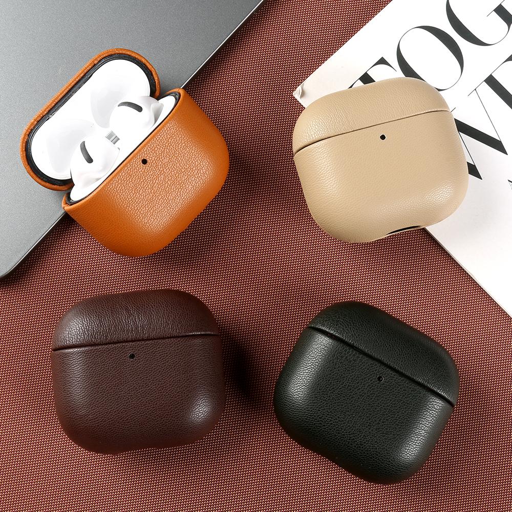 Earphone Case for Airpods Pro 2 3 Pro3 Pro2 for Airpods 4 Wireless Bluetooth Biobased Eco-Friendly Leather Hard Headphone Box