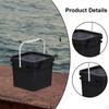 Empty Stackable Square Pail with Lid, Useful in Industrial Settings and Beyond