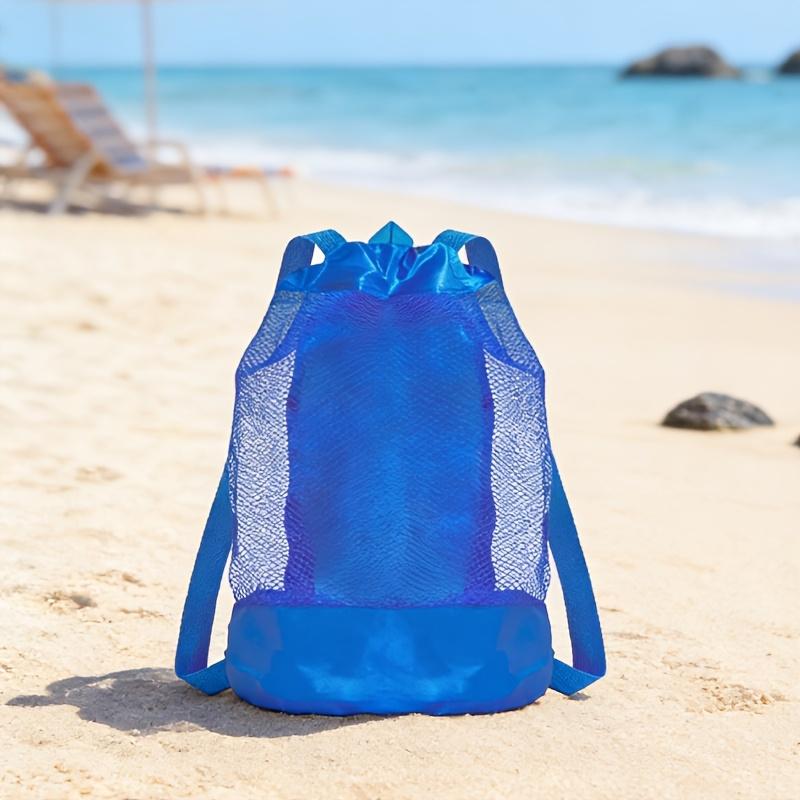 Mesh Beach Bag Fitness Swimming Breathable Lightweight Large Capacity Multi Purpose Shoulder Handheld Foldable Travel Sports
